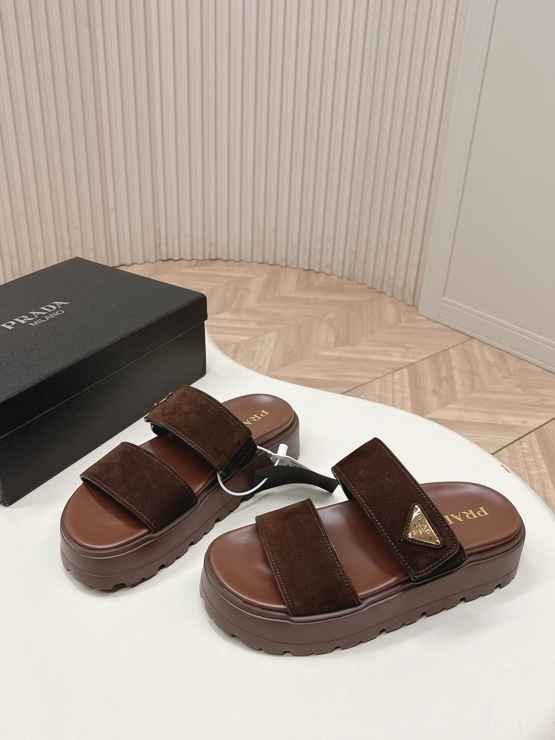 Prada Nubuck Slides