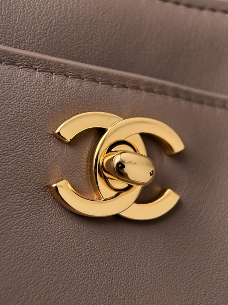 Chanel Archetype Shopping Tote Brown Gold Hardware