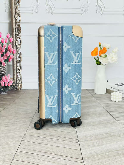 Louis Vuitton Horizon 55 suitcase in Monogram Denim Blue