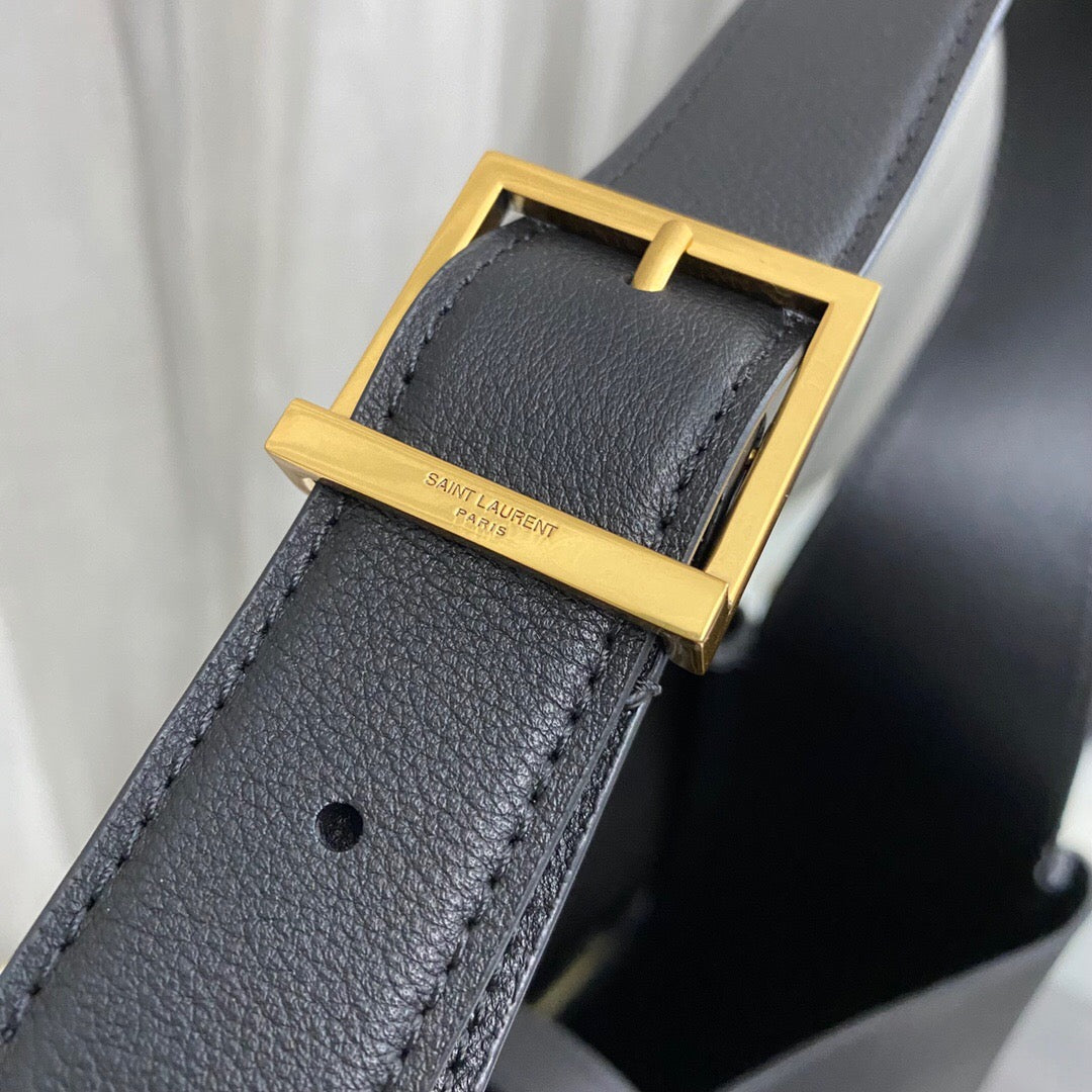 YSL Black 1453YS Hobe Bag 30cm