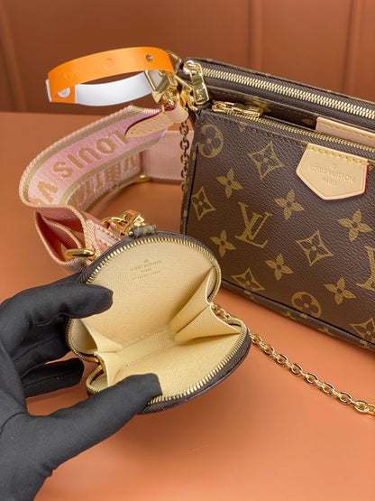 Louis Vuitton LV Multi Pochette Handle Monogram Handbags 24x16x6cm