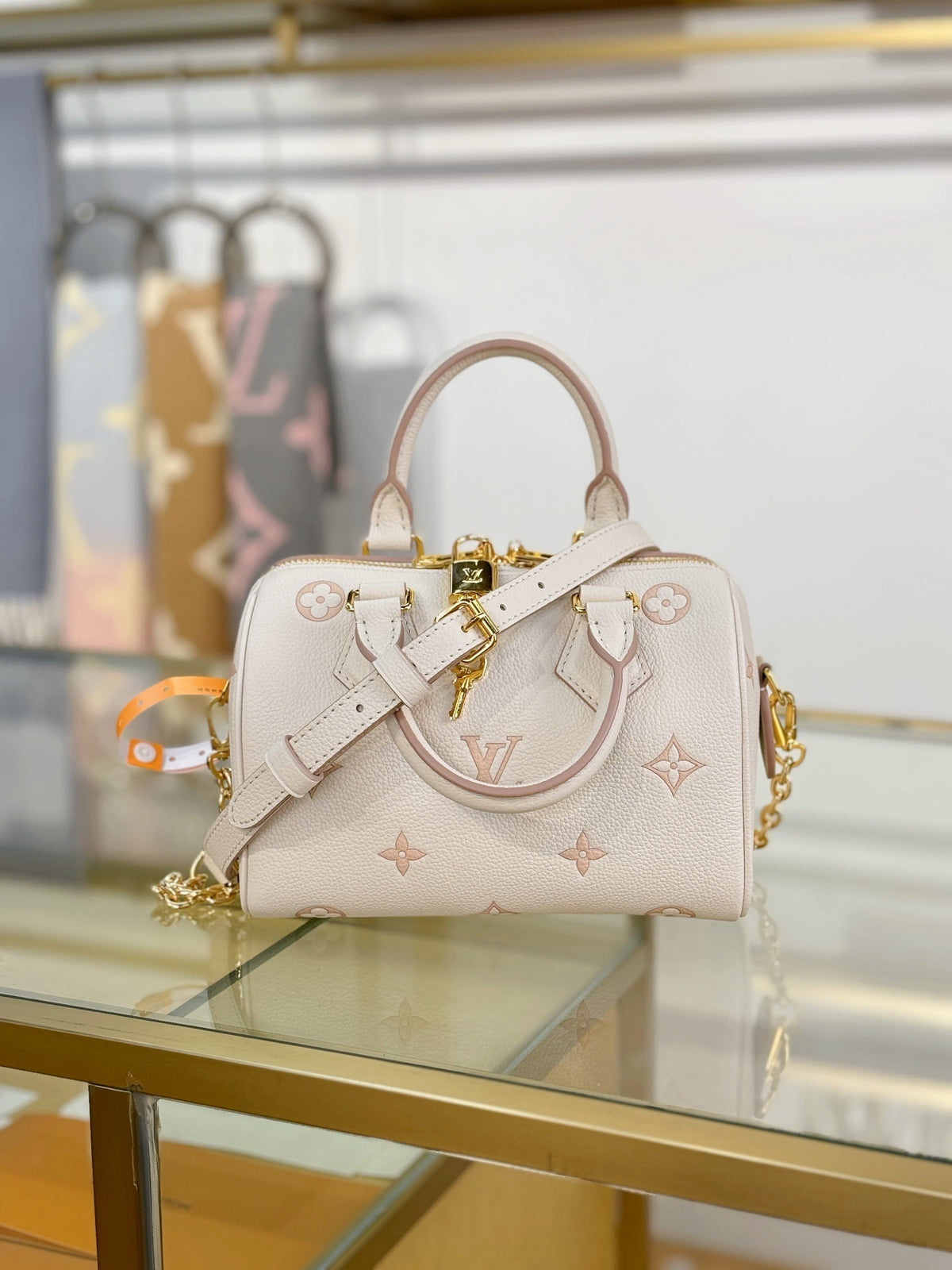Louis Vuitton Monogram Empreinte Bicolor Speedy Bandoulière 20