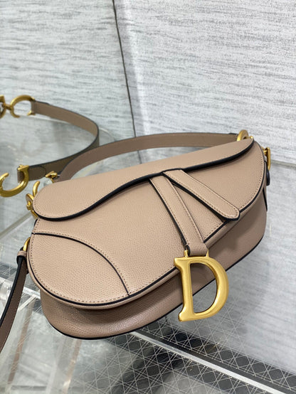 Dior Saddle Bag in Brown Gold Hardware
