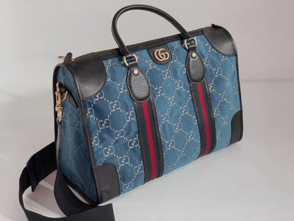 GUCCI Velvet GG Monogram Textured Calfskin
