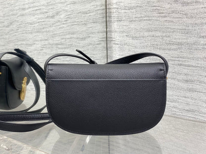 Dior Small Dior Médaillon Flap Bag in black
