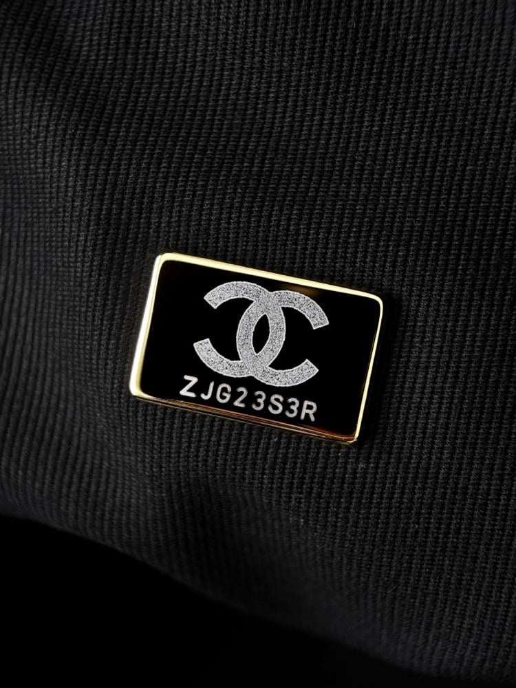 Chanel black hobo bag