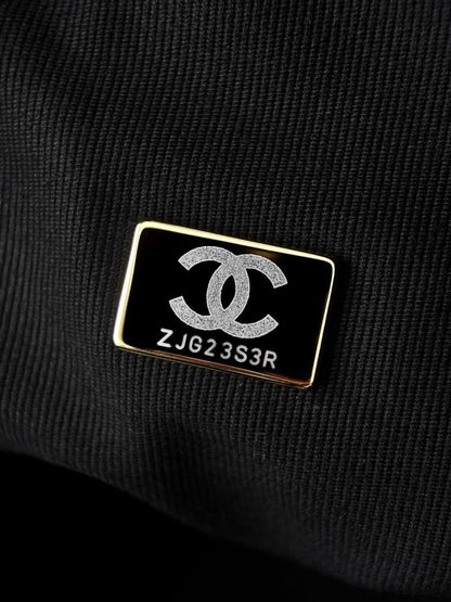 Chanel black hobo bag