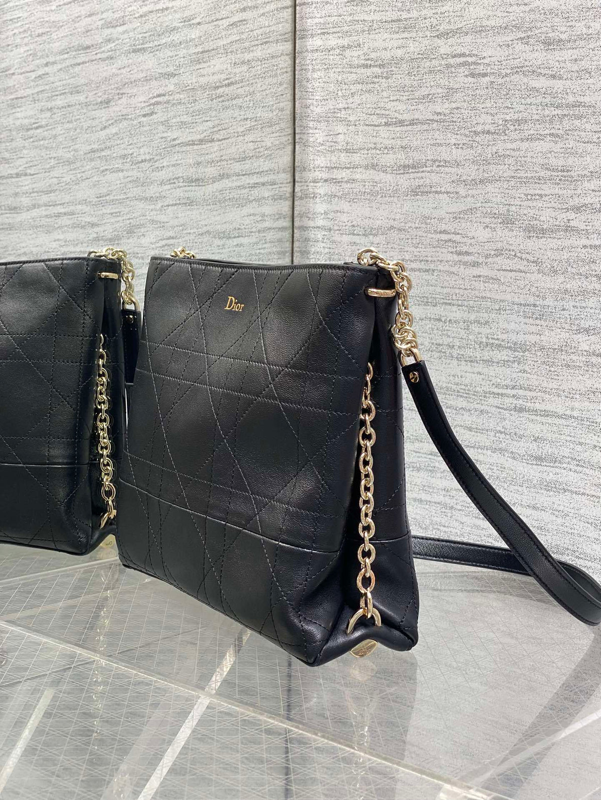 Dior Trianon bag in Black Gold Hardware
