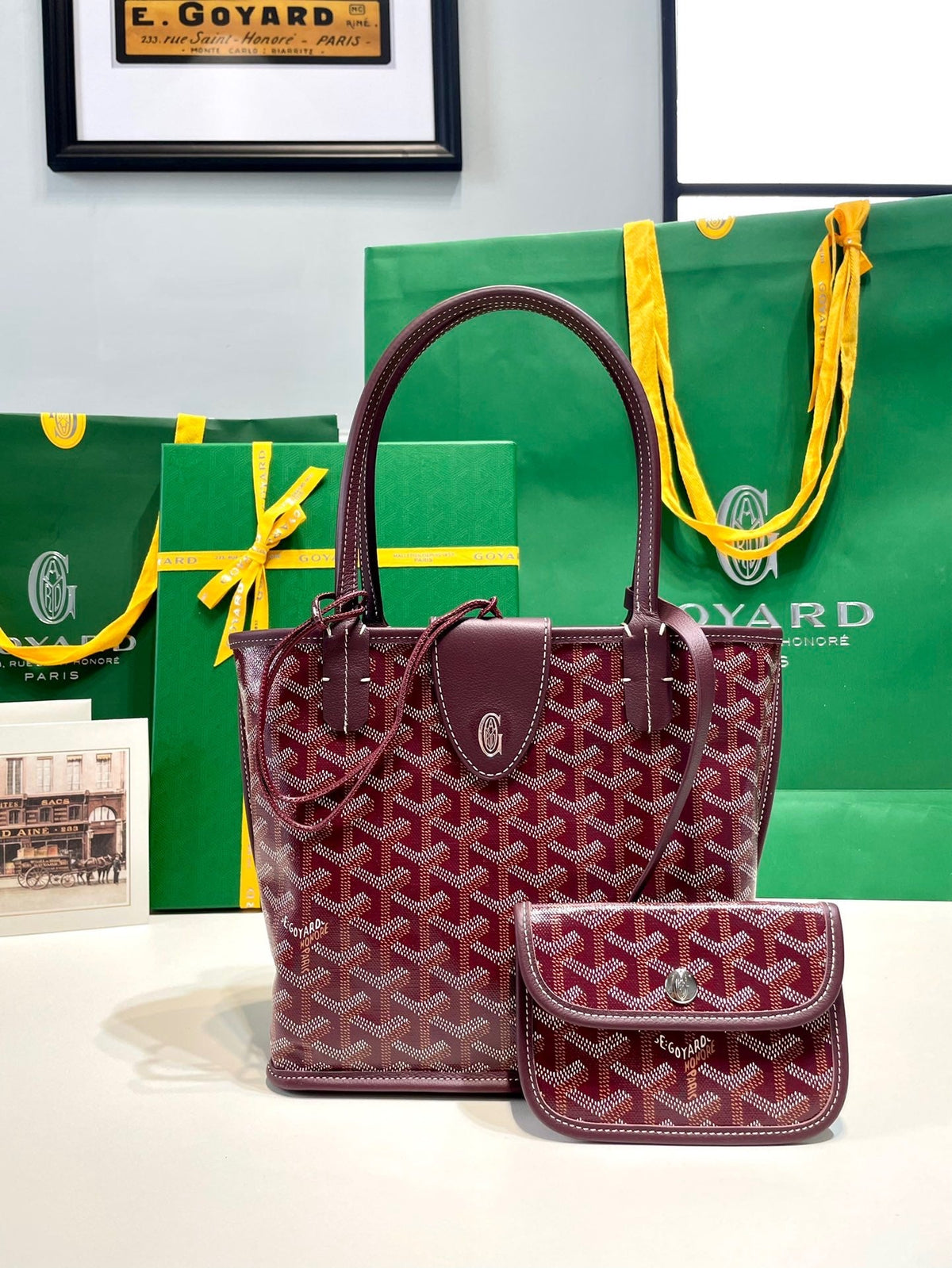 Goyard Anjou Mini in Burgundy