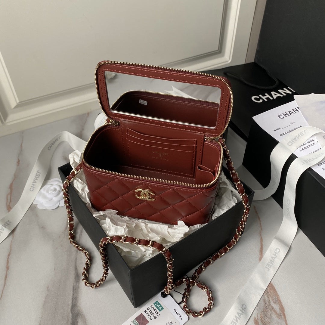 Chanel 22B Small Flap Bag Gem Chain Dust Pink