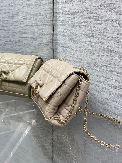 Dior My Dior Mini Bag in Beige Cannage Lambskin