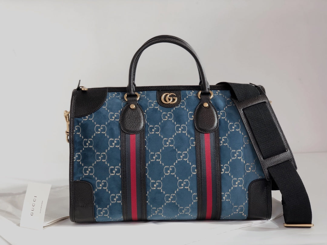 GUCCI Velvet GG Monogram Textured Calfskin
