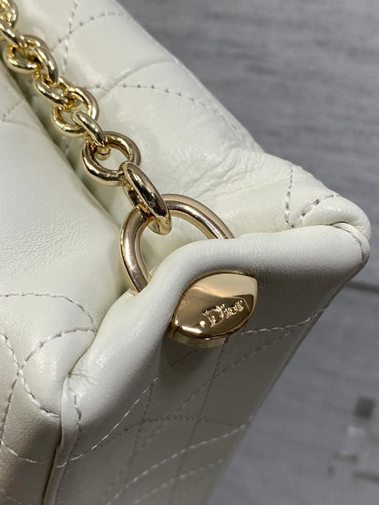 Dior Trianon Bag in White Gold Hardware