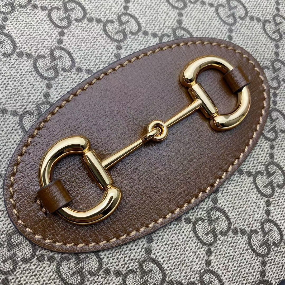 Gucci GG Supreme Canvas Horsebit 1955 Small Top Handle Bag
