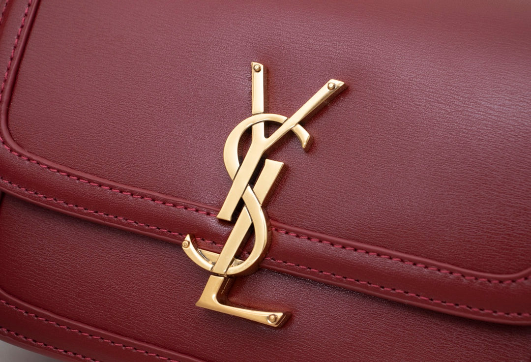 Saint Laurent YSL Solferino Small Leather Satchel Shoulder Bag