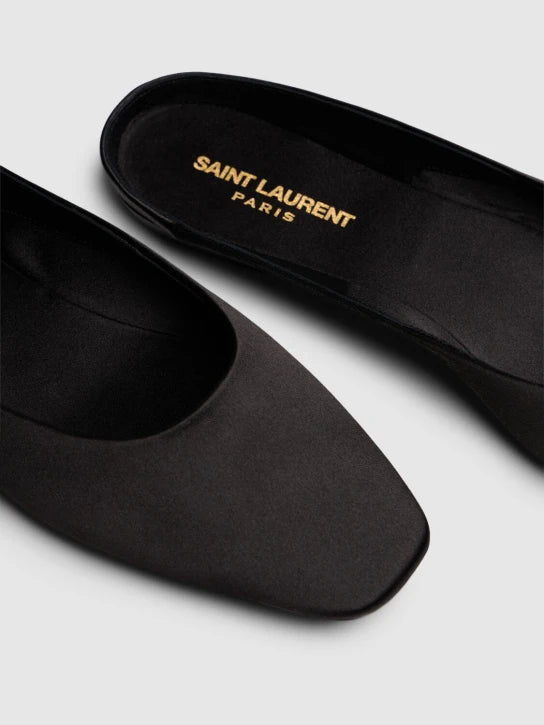 YSL Lido Satin Crepe Slip-Ons