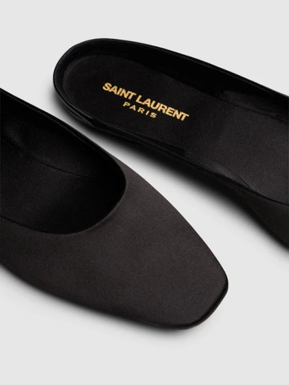 YSL Lido Satin Crepe Slip-Ons