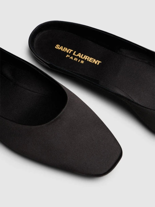 YSL Lido Satin Crepe Slip-Ons