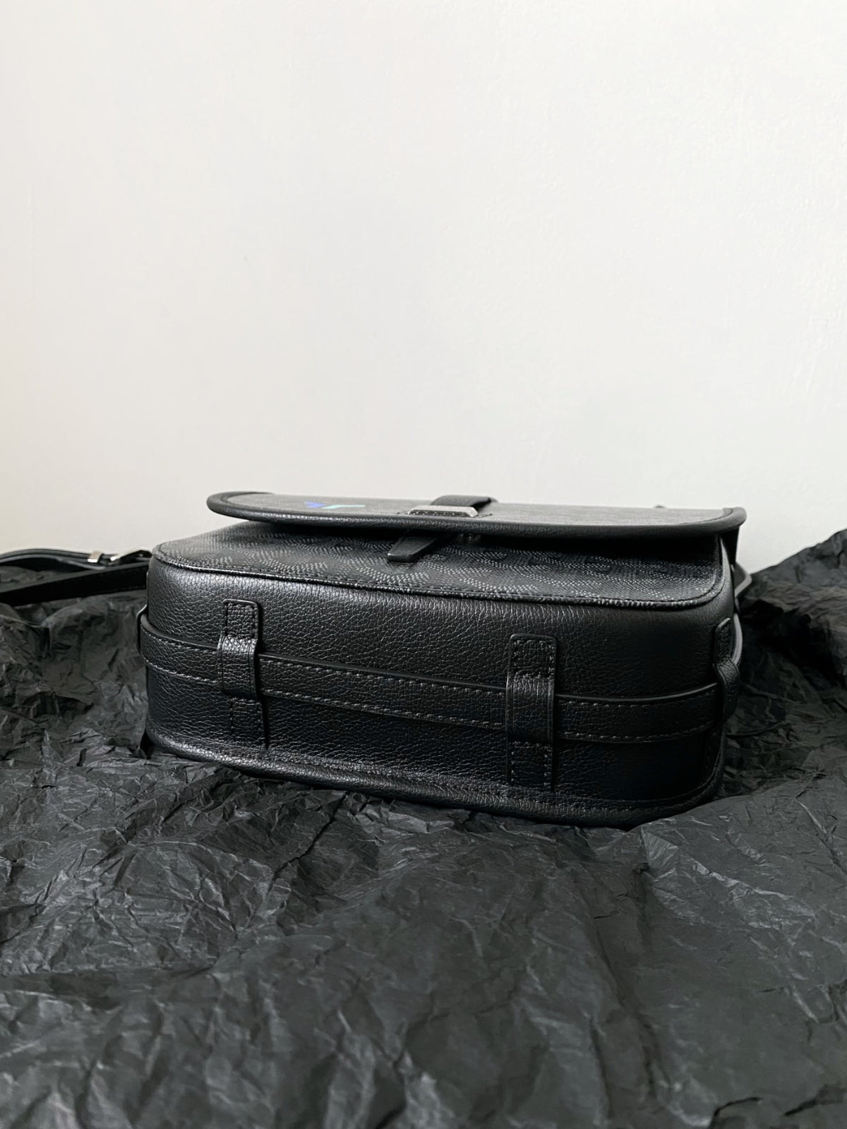 GOYARD Goyardine Belvedere III PM Messenger Bag Jet Black