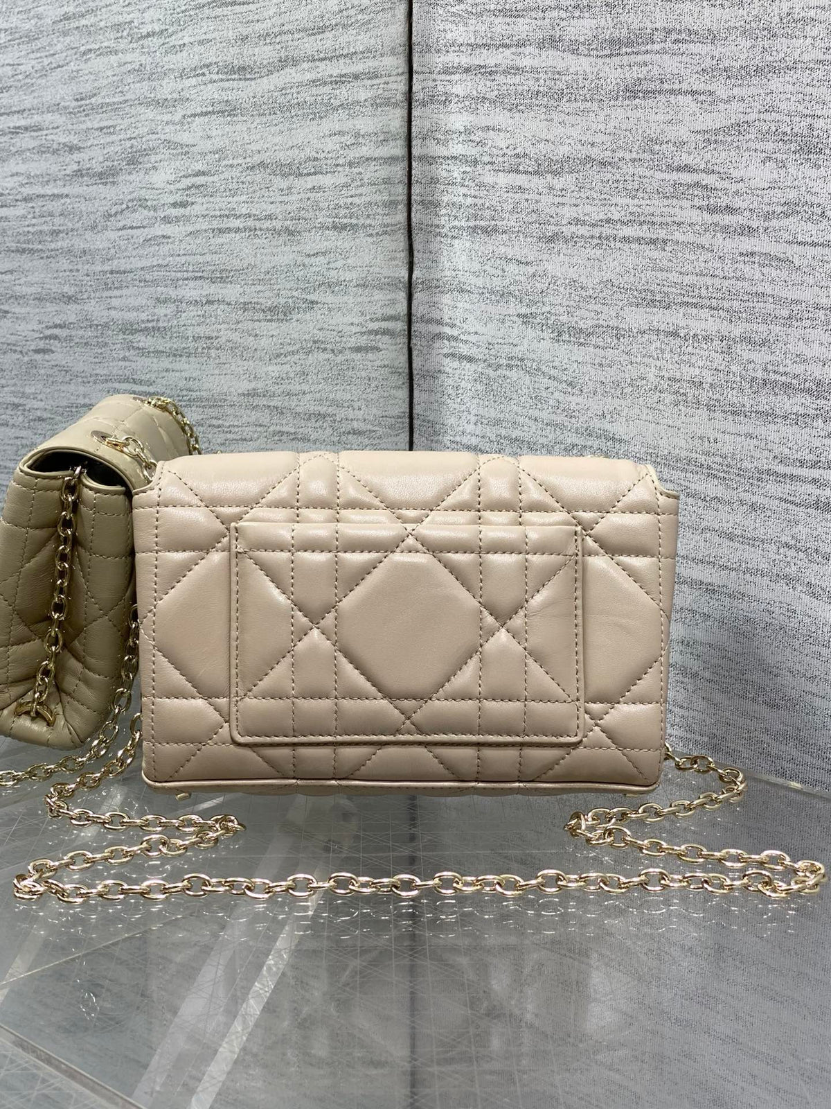 Dior My Dior Mini Bag in Beige Cannage Lambskin
