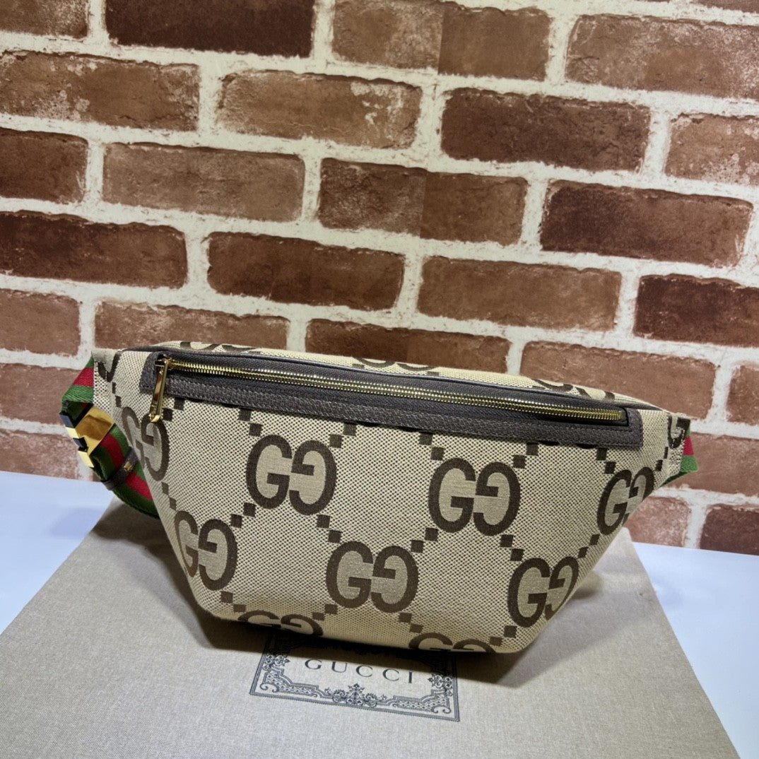 Gucci Belt Bag Jumbo GG Canvas Large Brown