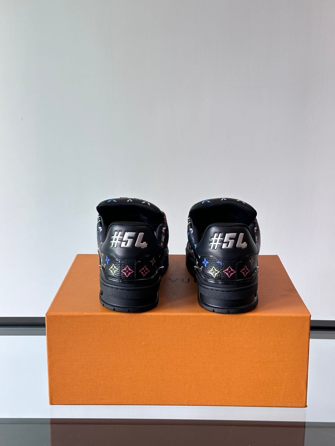 LV Men Black Multicolor Leather Sneakers