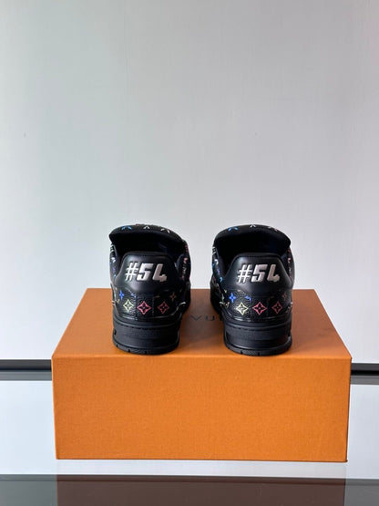 LV Men Black Multicolor Leather Sneakers