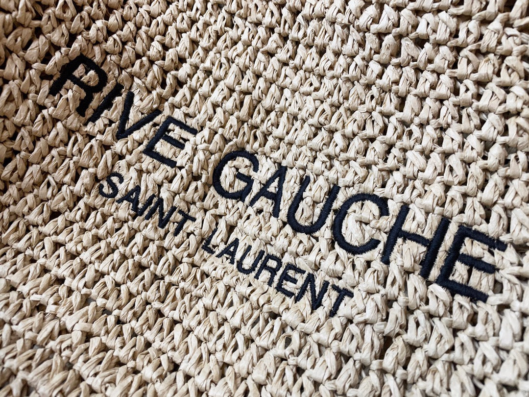 Saint Laurent Rive Gauche Linen Tote Bag