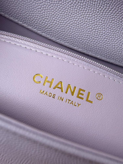 Chanel Small Preppy Coco Flap Bag in Purple