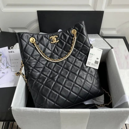 Chanel Leather Shoulder Bag – Shopping Tote Bag