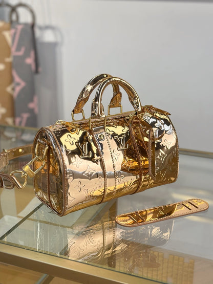 Louis Vuitton Limited Edition Gold Monogram Miroir Speedy 30 bag