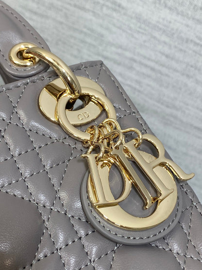 Christian Dior Mini Lady Dior bag in gray