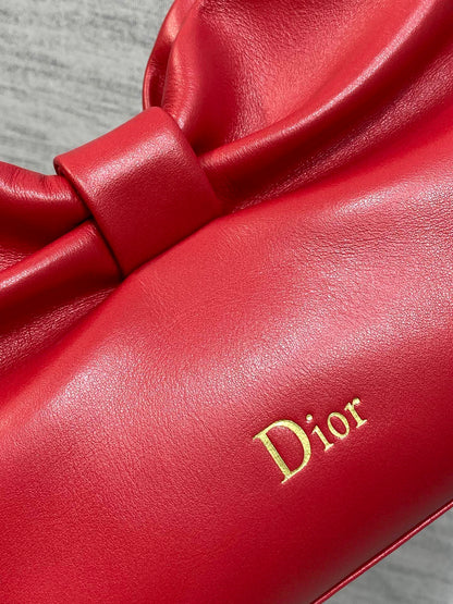 Dior Bow Bag Red Lambskin
