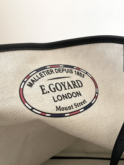Goyard Black Goyardine Saint Louis PM Leather