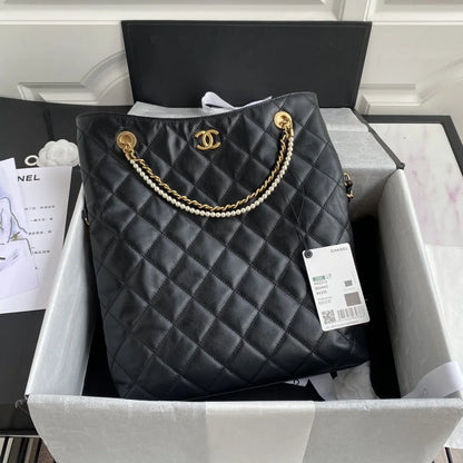 Chanel Leather Shoulder Bag – Shopping Tote Bag