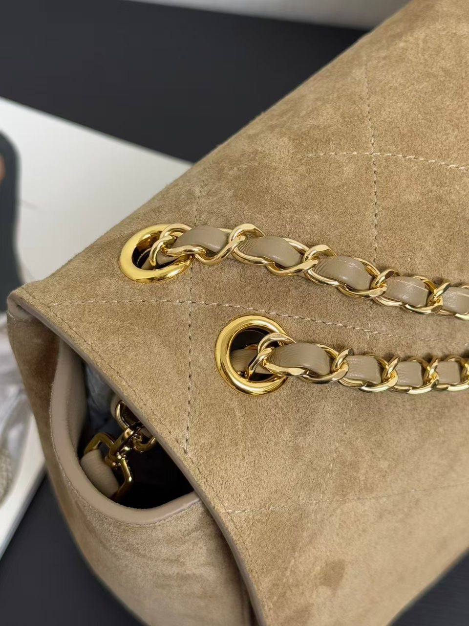 Chanel Suede Souplissimo Maxi Flap large