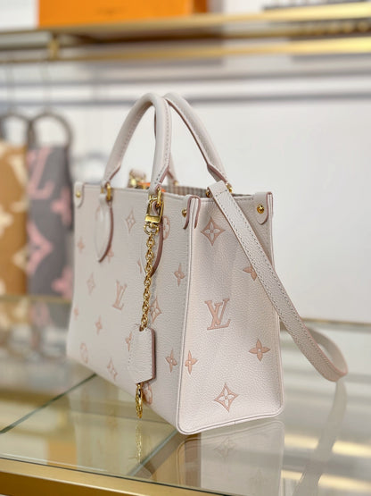 Louis Vuitton OnTheGo Mini bag (M14403) in white Monogram Empreinte