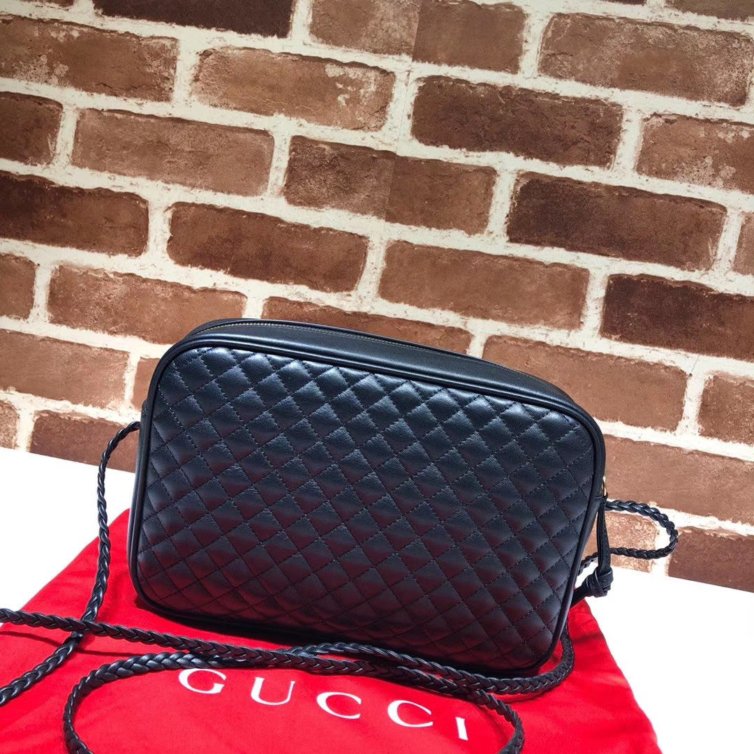 Gucci Black Mini Trapuntata Crossbody Bag Leather