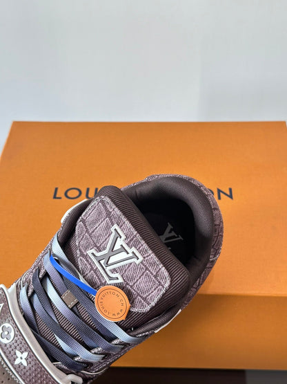 LV Men Brown Textile Sneakers