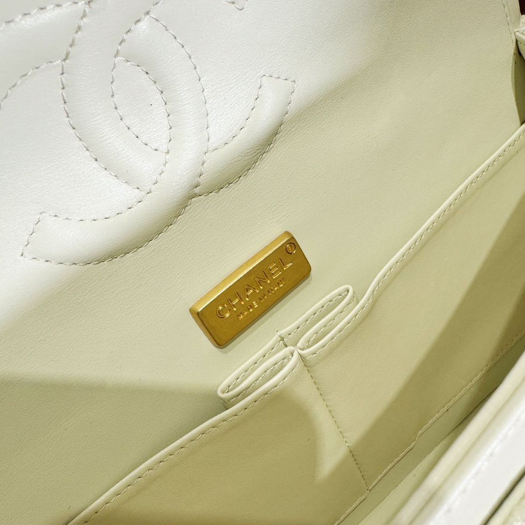 Chanel Flap Bag Leather Bag with Gold Hardware