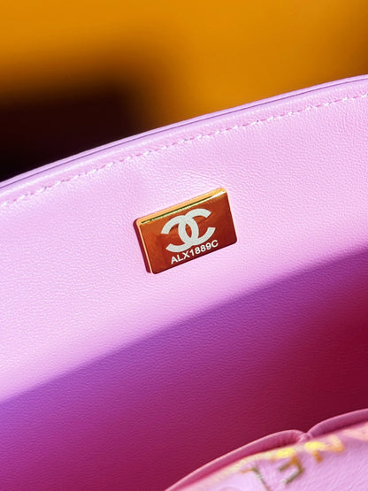 Chanel Mini Rectangular Flap Bag Pink, White and Black
