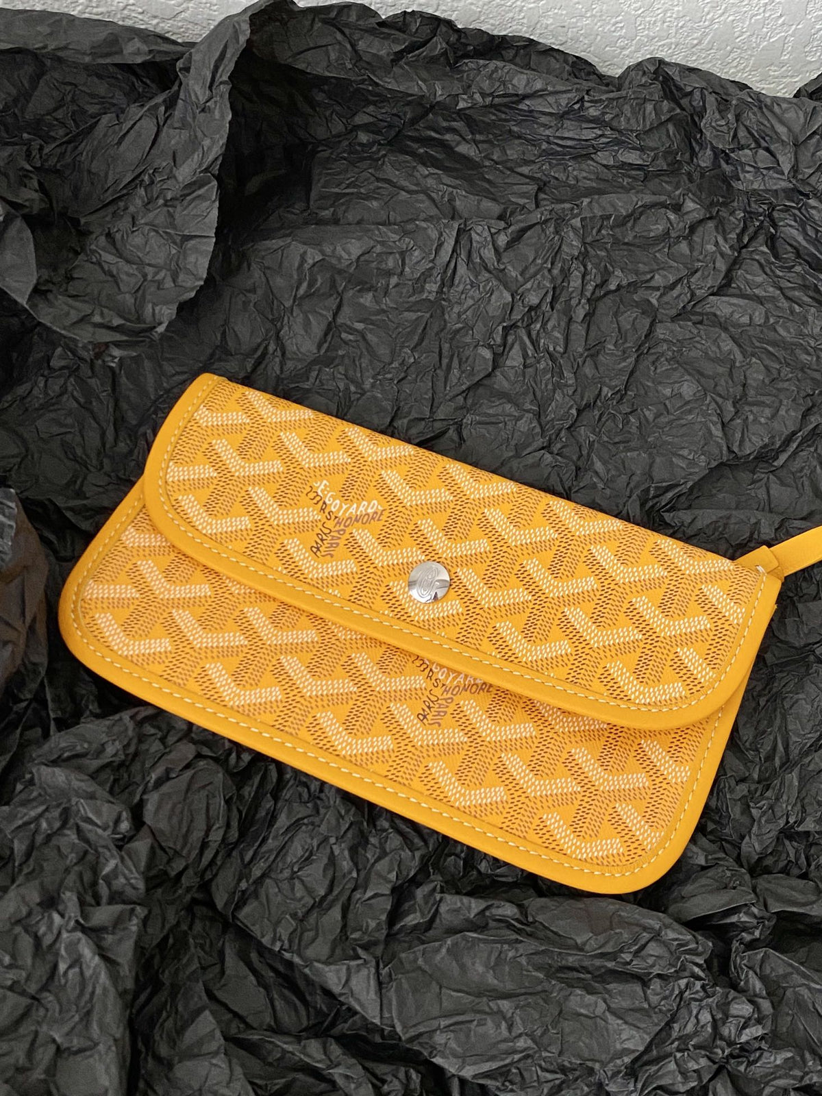 Goyard Yellow Goyardine Canvas & Chevroches Calfskin Saint Louis PM Tote