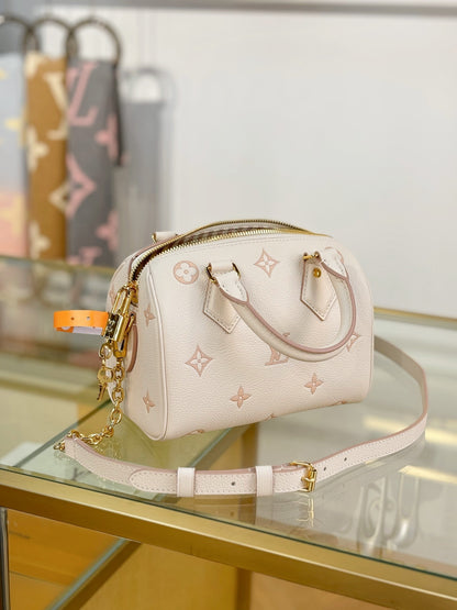 Louis Vuitton Monogram Empreinte Bicolor Speedy Bandoulière 20