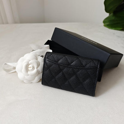 Chanel Wallet black with sliver hardware