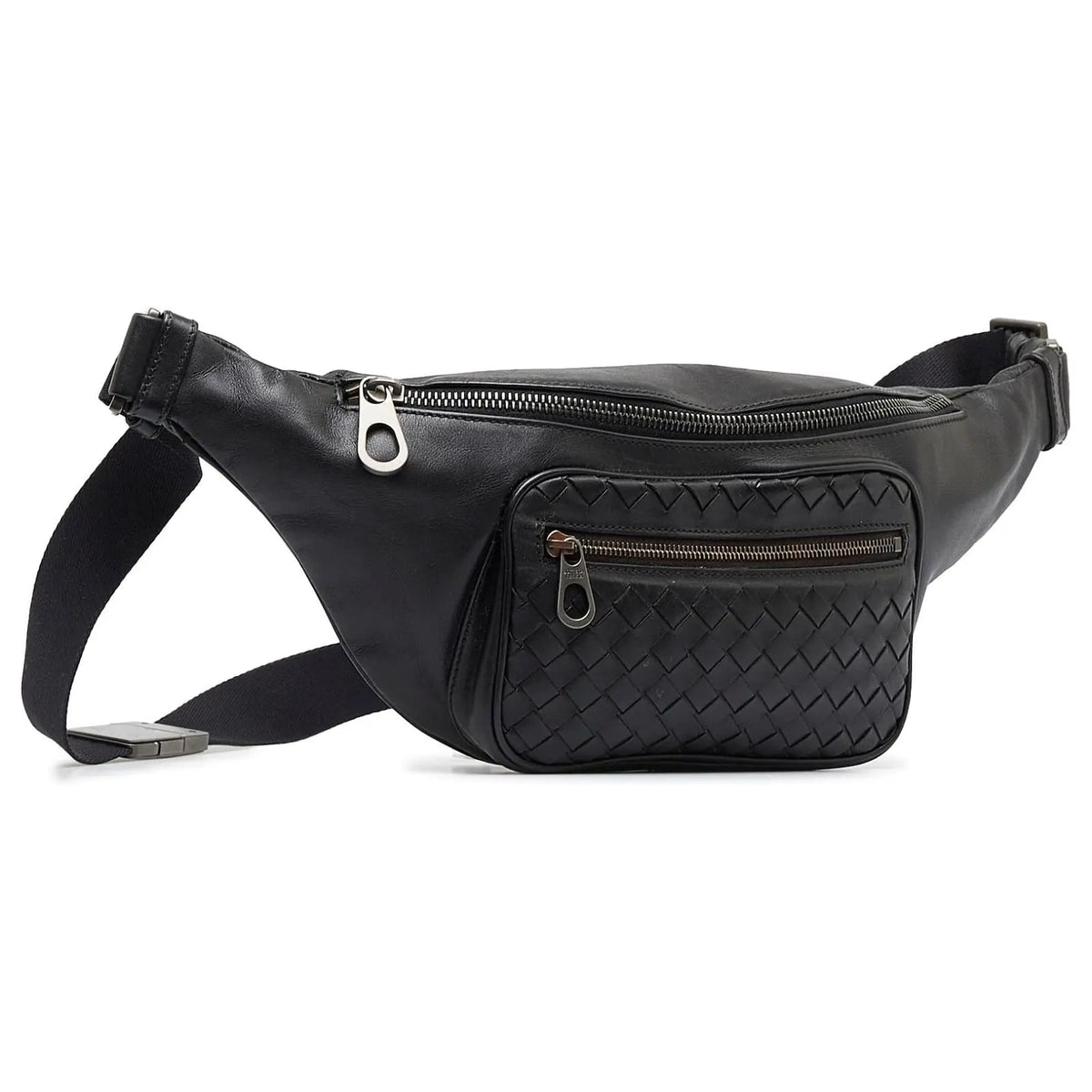 Bottega Veneta Black Intrecciato Belt Bag