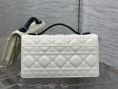 Dior My Dior Mini Bag in white and black lambskin