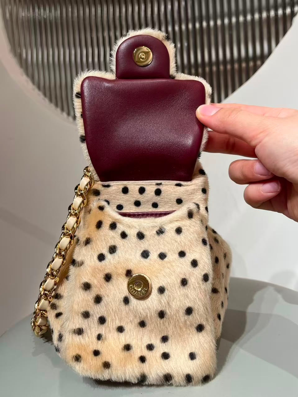 Chanel 25 Mini Cheetah Print Pony Hair Métiers d’art Collection