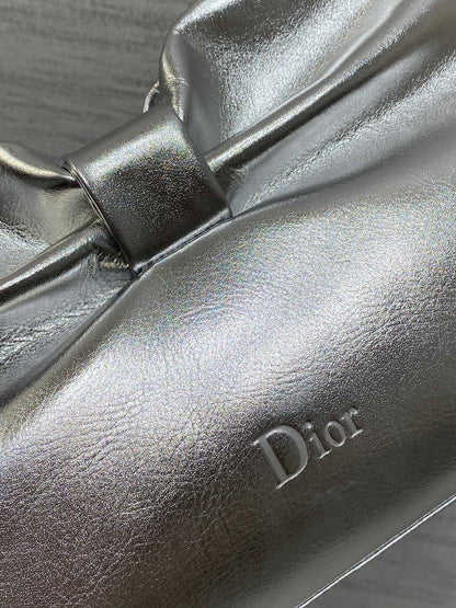 Dior Bow Bag in Sliver
