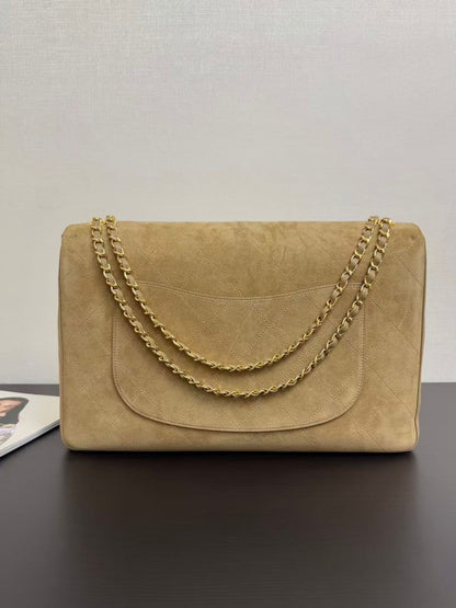 Chanel Suede Souplissimo Maxi Flap large