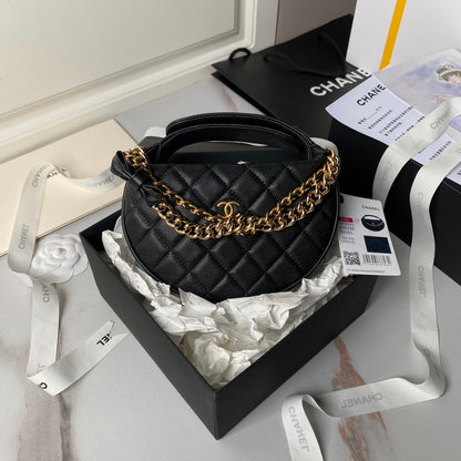 Chanel mini gold chain bag, light pink CN628